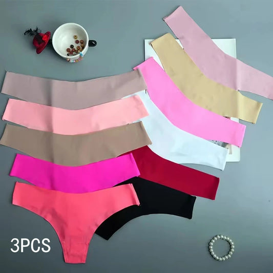 Bequeme Damen-Slips im 3er-Set aus atmungsaktivem Ice Silk Material – weich, leicht und perfekt für jeden Tag.